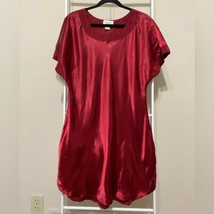 Victoria’s Secret Vintage Gold Label Red Satin Nightgown Dress M/L